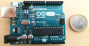 A photo of a Arduino Uno R3